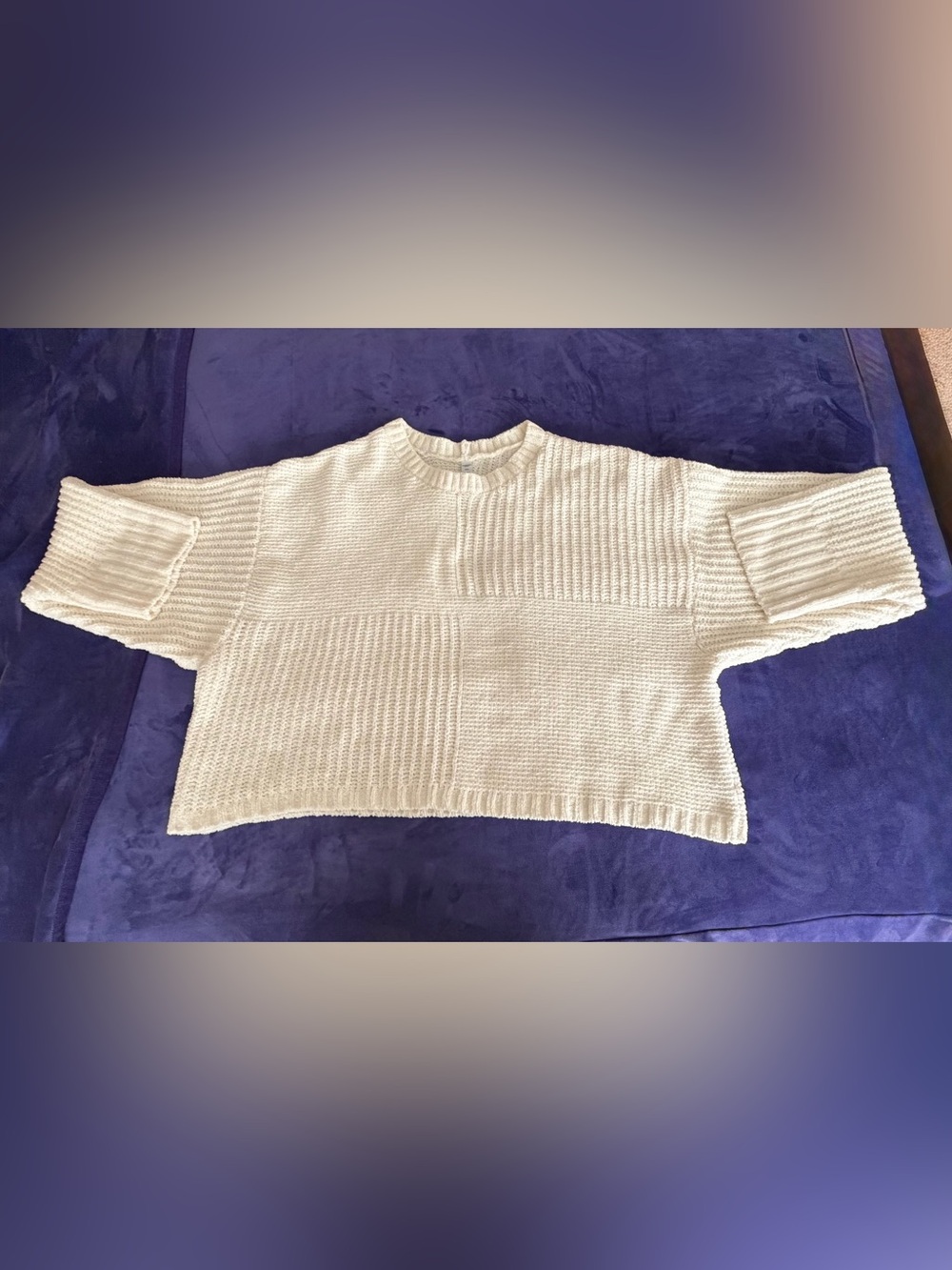 Arizona Jean Company Cream Boxy Crewneck Sweater Size XXL